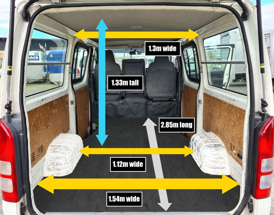 Standard Van Internal Size 